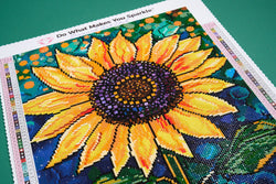 Diamond Art Club – Golden Majesty Sunflower Diamond Painting (Round Drill, 13" x 17") (ONLINE ORDER ONLY)