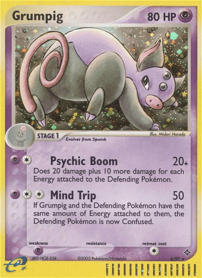 Grumpig (6/97) [EX: Dragon] (Online Only)