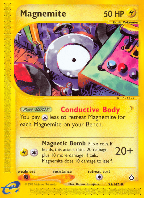 Magnemite (91/147) [Aquapolis] (Online Only)
