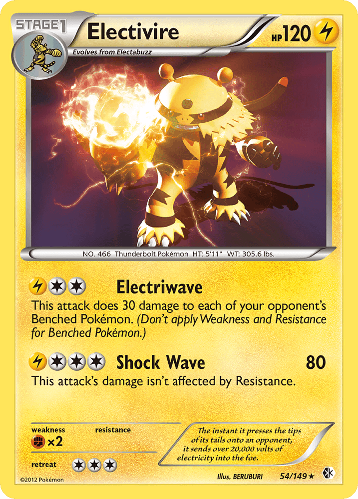 Electivire (54/149) [Black & White: Boundaries Crossed] (Online Only)