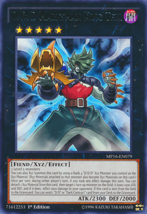 D/D/D Marksman King Tell [MP16-EN079] Rare (ONLINE ORDER ONLY)