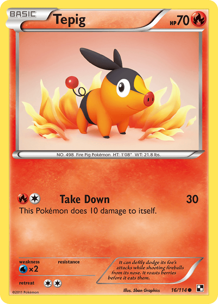 Tepig (16/114) [Black & White: Base Set] (Online Only)