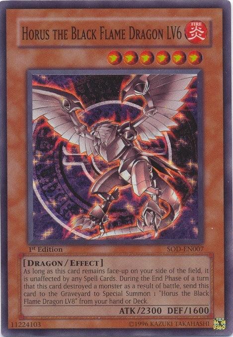 Horus the Black Flame Dragon LV6 [SOD-EN007] Super Rare (ONLINE ORDER ONLY)