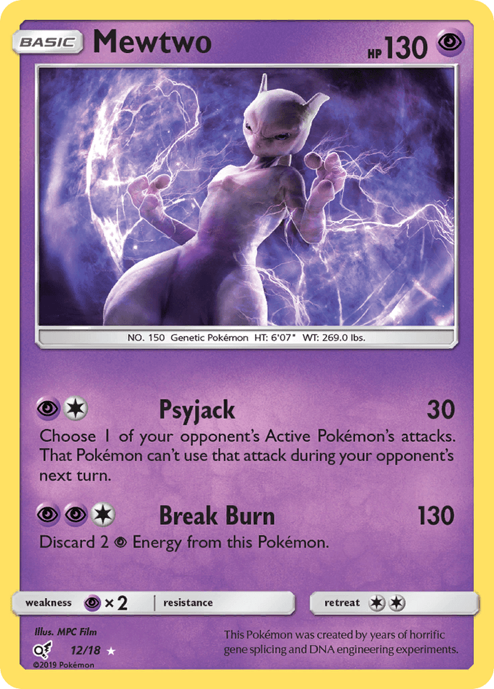 Mewtwo (12/18) [Sun & Moon: Detective Pikachu] (Online Only)