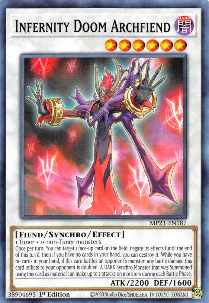 Infernity Doom Archfiend [MP21-EN187] Common (ONLINE ORDER ONLY)