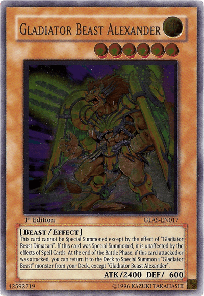Gladiator Beast Alexander [GLAS-EN017] Ultimate Rare (ONLINE ORDER ONLY)