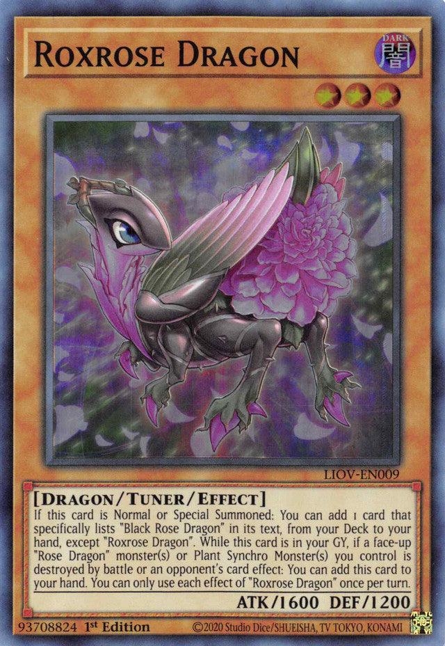 Roxrose Dragon [LIOV-EN009] Super Rare (ONLINE ORDER ONLY)