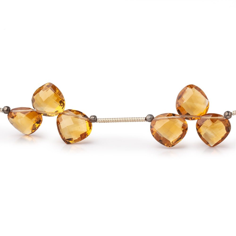 9mm Madeira Citrine Shoulder Drill Faceted Heart Beads 7 inch 15 pieces AAA (ONLINE ORDER ONLY)