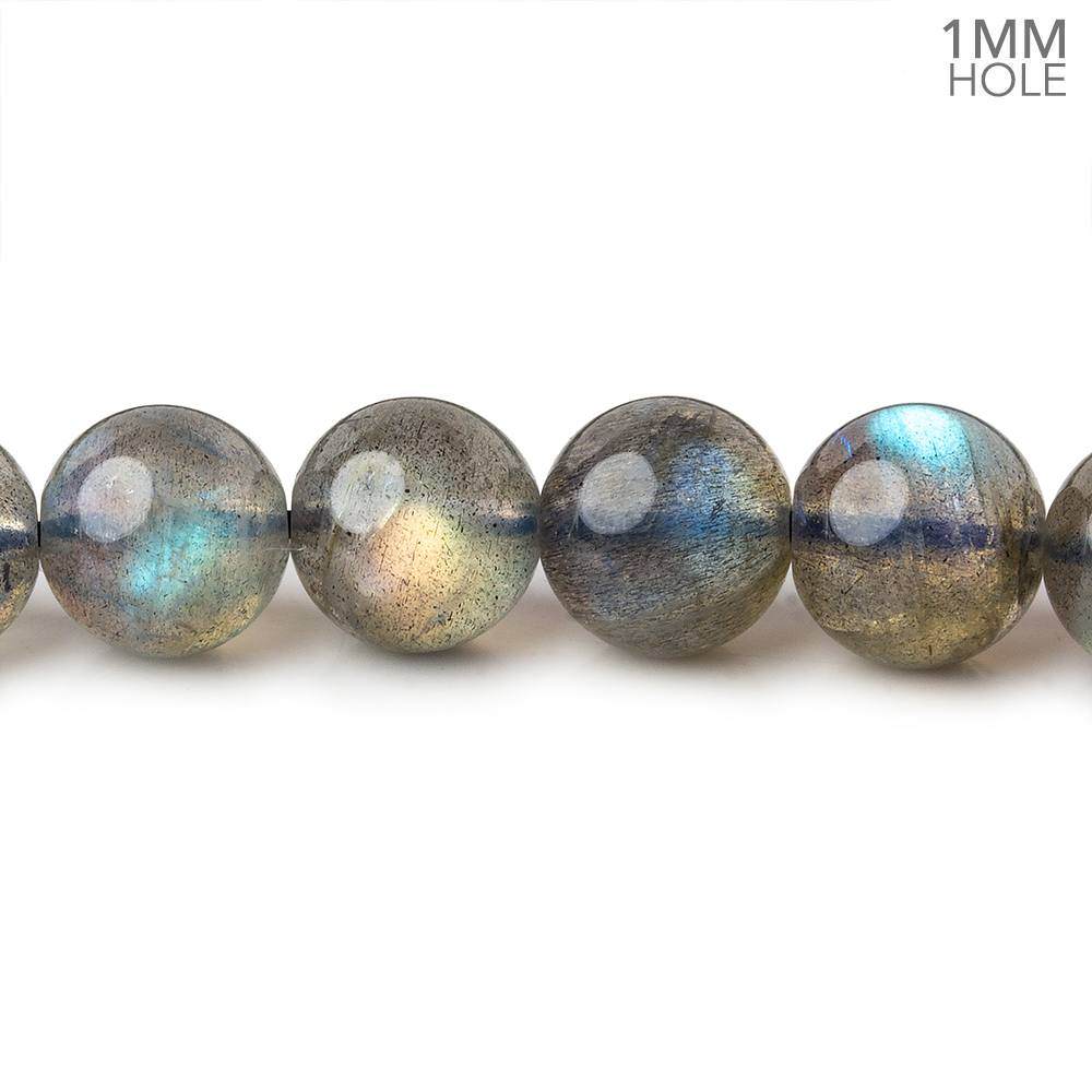 9mm Multi Color flash Labradorite plain rounds 15 inch 50 beads A (ONLINE ORDER ONLY)
