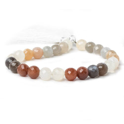9mm Multi Color Moonstone Faceted Round 9.5 inch 26 Beads AAA (ONLINE ORDER ONLY)
