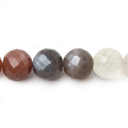 9mm Multi Color Moonstone Faceted Round 9.5 inch 26 Beads AAA (ONLINE ORDER ONLY)