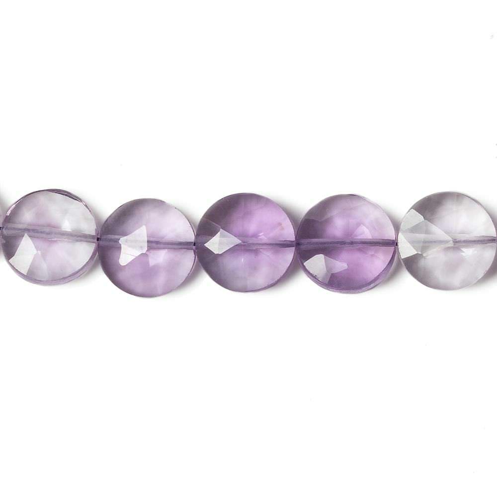 9mm Pink Amethyst faceted coin beads 8 inch 23 pieces (ONLINE ORDER ONLY)