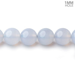 8.5mm Turkish Blue Chalcedony Plain Round Beads 15.5 inch 46 pieces (ONLINE ORDER ONLY)