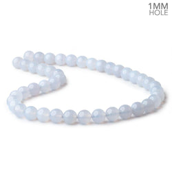 8.5mm Turkish Blue Chalcedony Plain Round Beads 15.5 inch 46 pieces (ONLINE ORDER ONLY)