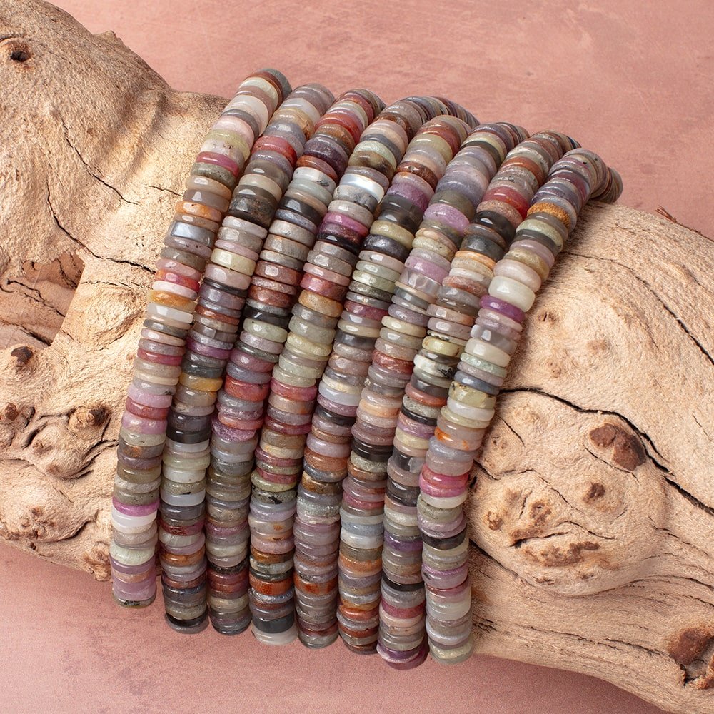 9mm Umba Sapphire Plain Heishi Beads 8 inch 98 Pieces (ONLINE ORDER ONLY)