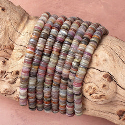 9mm Umba Sapphire Plain Heishi Beads 8 inch 98 Pieces (ONLINE ORDER ONLY)