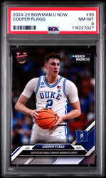 Graded 2024 Topps Bowman U Now Cooper Flagg #95 Rookie RC Basketball Card PSA 8 Near Mint (ONLINE ORDER ONLY)