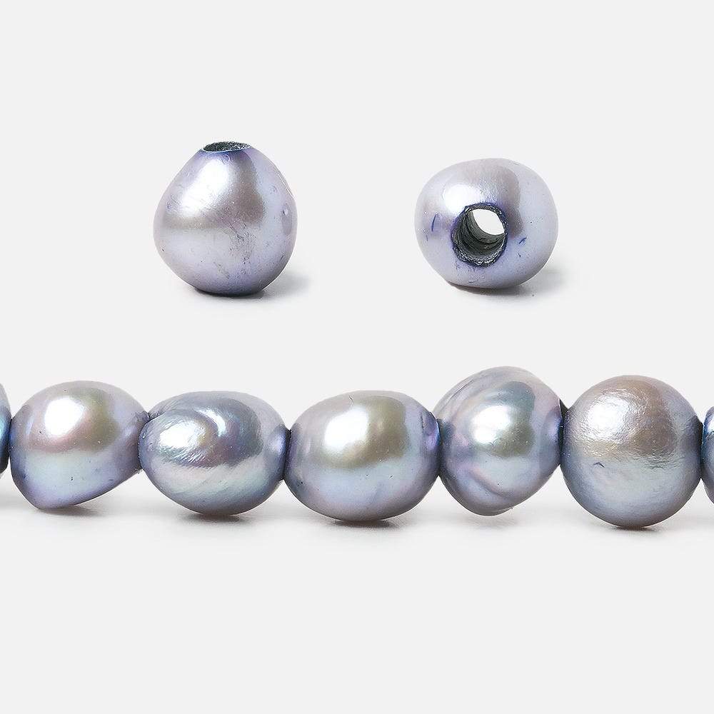 9x10-10x12mm Silver Violet   Baroque 2.5mm large hole Pearl (ONLINE ORDER ONLY)
