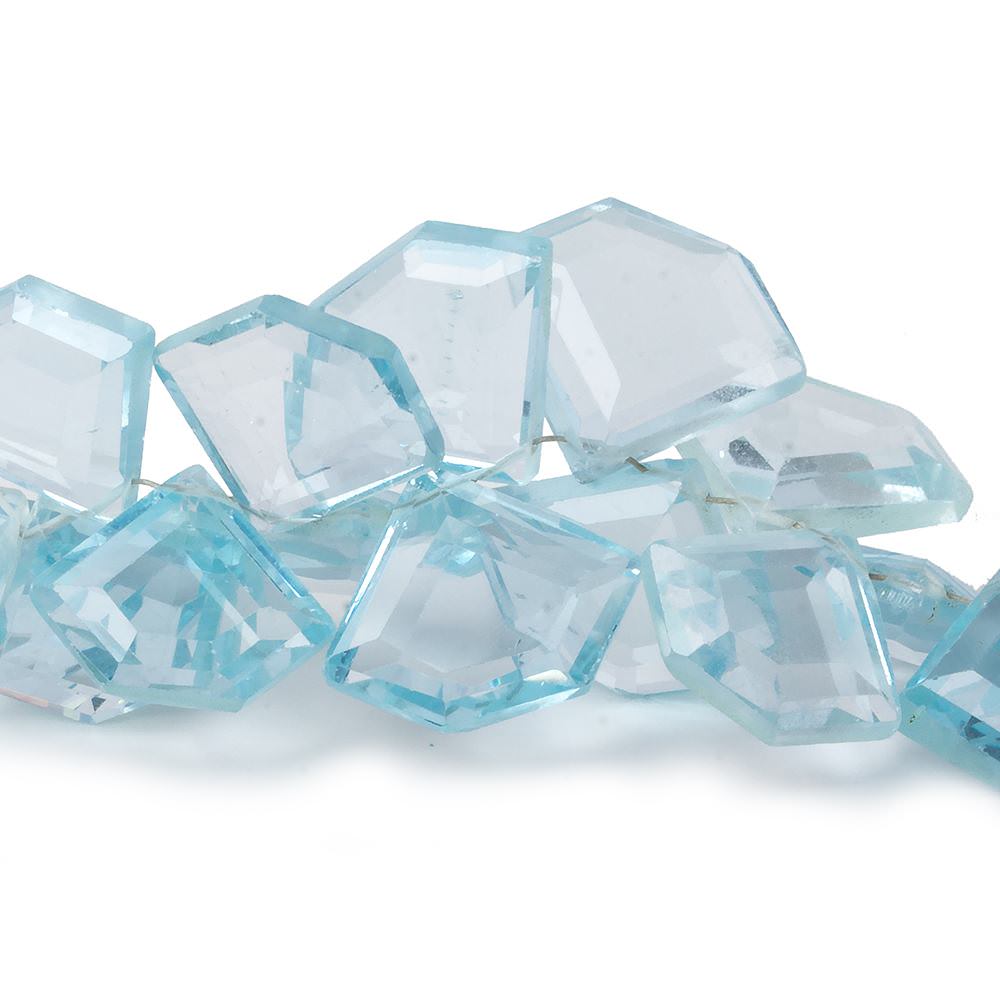 9x10-15x19mm Sky Blue Topaz Pentagonal Shape 8 inch 49 pieces (ONLINE ORDER ONLY)