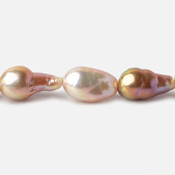 9x13-11x17mm Tri Color Baroque Freshwater Pearls 16 inch 27 pieces AA grade (ONLINE ORDER ONLY)
