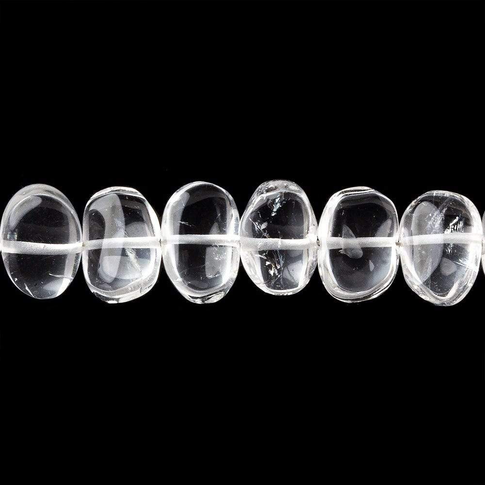9x6-10x7mm Crystal Quartz Plain Nugget Beads 8 inch 30 pieces (ONLINE ORDER ONLY)