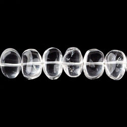 9x6-10x7mm Crystal Quartz Plain Nugget Beads 8 inch 30 pieces (ONLINE ORDER ONLY)
