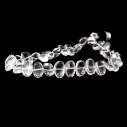 9x6-10x7mm Crystal Quartz Plain Nugget Beads 8 inch 30 pieces (ONLINE ORDER ONLY)