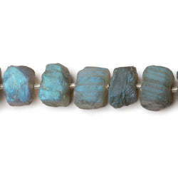 9x7-10x8mm Matte Labradorite Nuggets 7 inch 20 Beads (ONLINE ORDER ONLY)