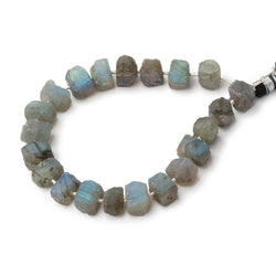 9x7-10x8mm Matte Labradorite Nuggets 7 inch 20 Beads (ONLINE ORDER ONLY)