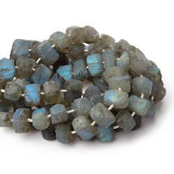 9x7-10x8mm Matte Labradorite Nuggets 7 inch 20 Beads (ONLINE ORDER ONLY)