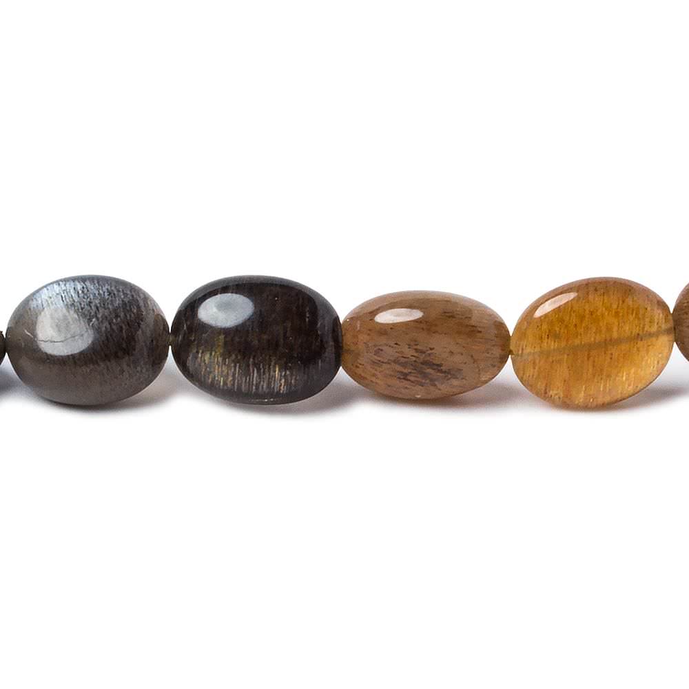 9x7-11x8mm Sunstone & Moonstone plain nugget beads 9 inch 20 beads (ONLINE ORDER ONLY)