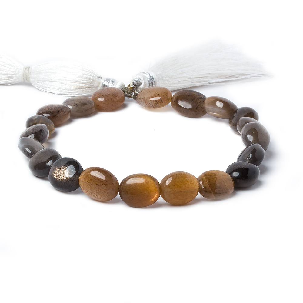 9x7-11x8mm Sunstone & Moonstone plain nugget beads 9 inch 20 beads (ONLINE ORDER ONLY)