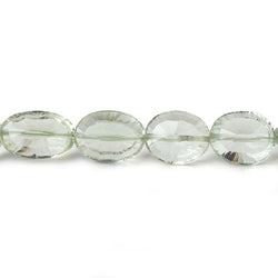 9x7-13x10mm Prasiolite Concave Faceted Oval beads 15 inch 37 pieces AAA
