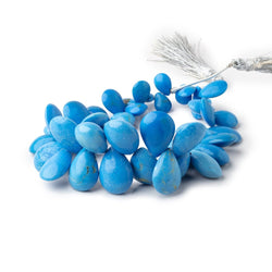 9x7-18x13mm Ceruleite Plain Pear Beads 8 inch 43 pieces AAA (ONLINE ORDER ONLY)