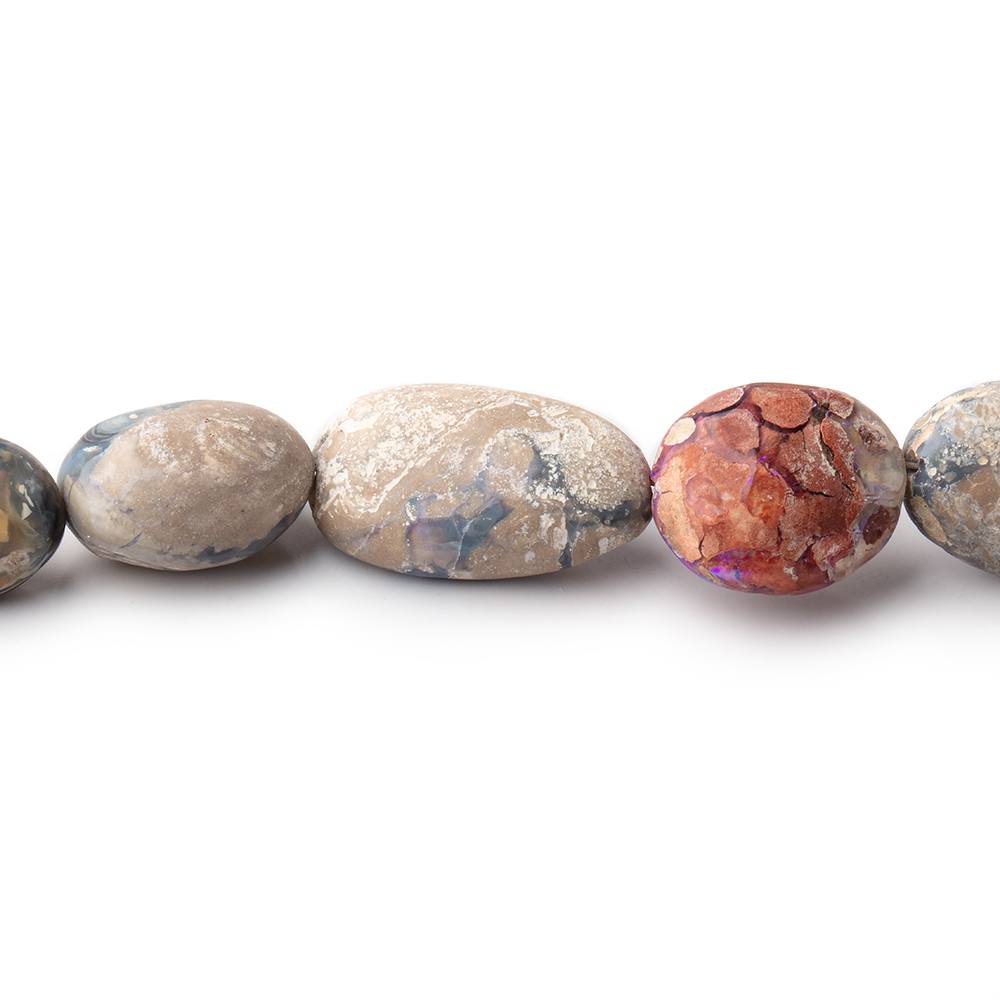 9x7-20x12mm Australian Boulder Opal plain nuggets 18 inch 36 beads AA (ONLINE ORDER ONLY)
