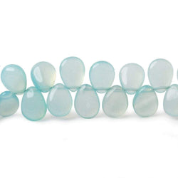 9x7mm Sky Blue Chalcedony Plain Pear Beads 8 inch 50 pieces (ONLINE ORDER ONLY)