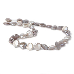 9x9-11x11mm Mystic Chocolate Moonstone straight drill faceted hearts 14 inch 35 beads (ONLINE ORDER ONLY)