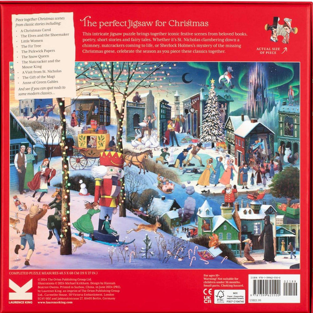 A Book Lover's Christmas 1000 Piece Jigsaw Puzzle Laurence King (ONLINE ORDER ONLY)