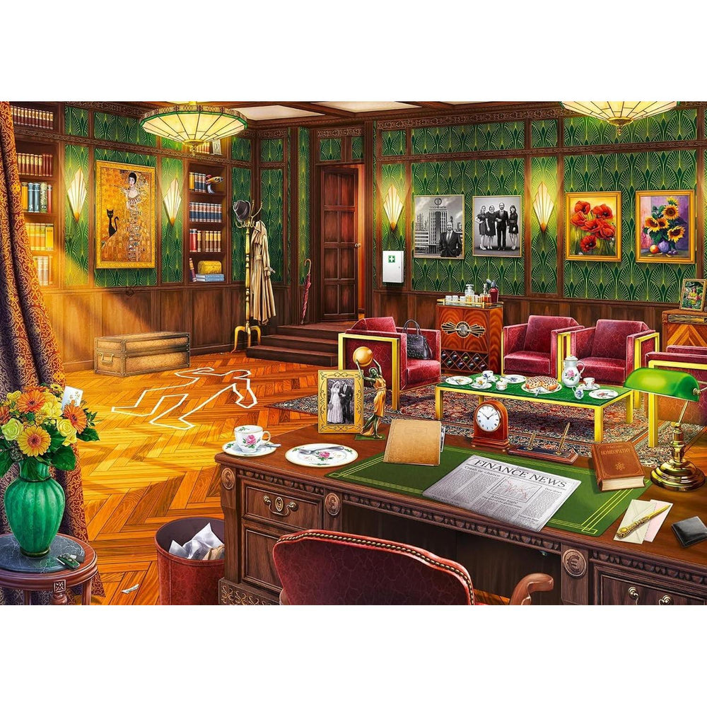 A Murderous Birthday 408 Piece Mystery Jigsaw Puzzle Ravensburger