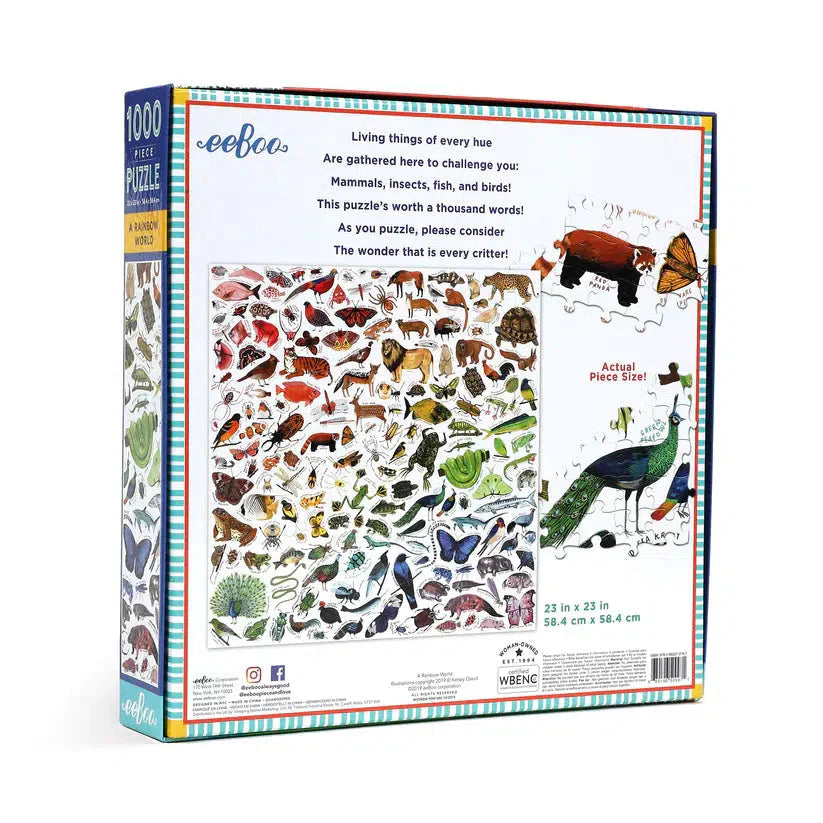 A Rainbow World 1000 Piece Jigsaw Puzzle eeBoo (ONLINE ORDER ONLY)