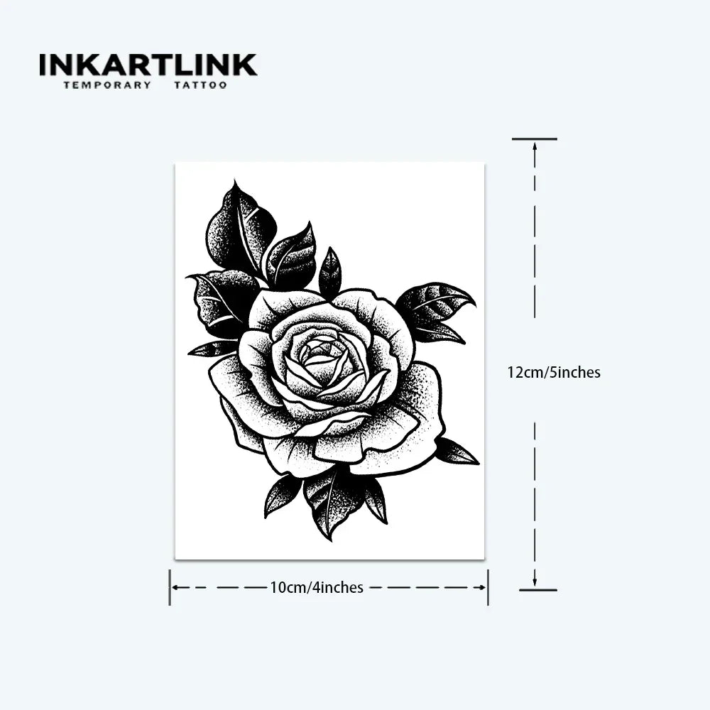 Flower temporary tattoo sticker, waterproof magic tattoo, lasts to 15 days fake tattoo, semi permanent tattoo (Online Order Only)