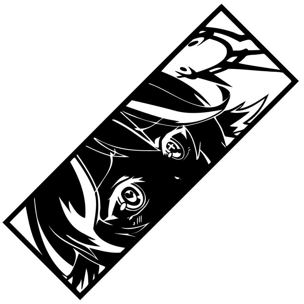 Jibril | NGNL | Car Stickers Anime Cute Girl Window Decoration Stickers Auto Parts Cartoon Laser Vinyl Decals (ONLINE ORDER ONLY)
