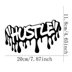 HUSTLE Sticker,Car Stickers, Vinyl Decals - For Cars, Trucks, Walls, Laptops, Windows, Motorcycles, Bumpers Or Crafts (Online Order Only)