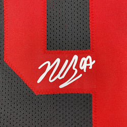 Framed Facsimile Autographed Nick Bosa 35x39 San Francisco Black Reprint Laser Auto Football Jersey (ONLINE ORDER ONLY)