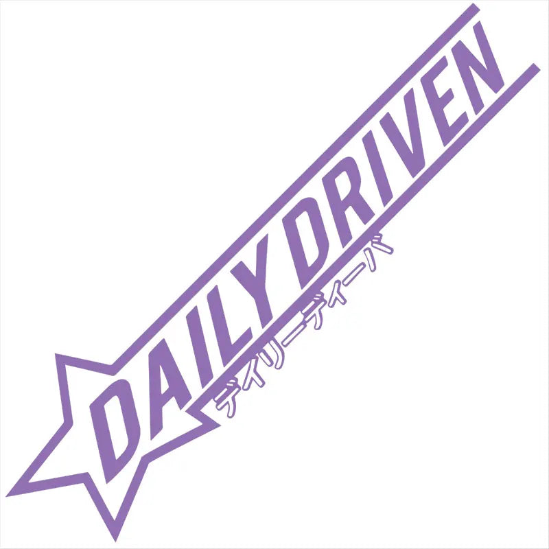 Daily Driver Car Sticker Personalized Creative Letters The Windshield Flag Graphics Low Profile JDM Decoration Vinyl Decals (ONLINE ORDER ONLY)