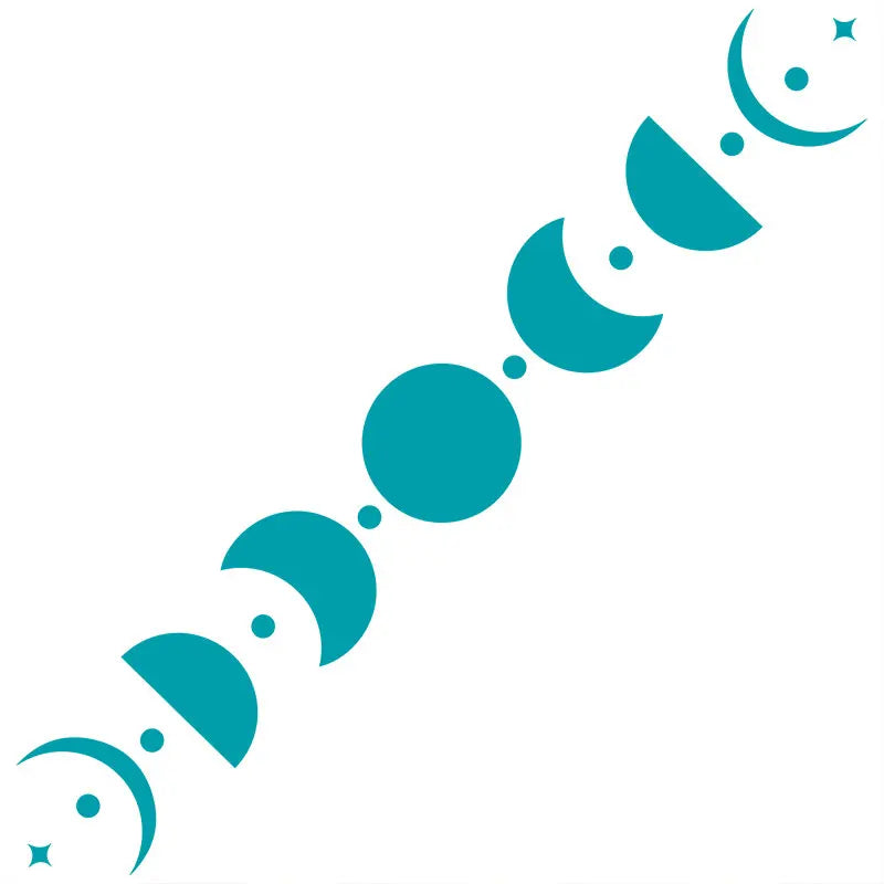 50CM Car Sticker Moon Phase Line Row Stars Rear Glass Mystery Witch Stickers Windshield Banner Decoration Vinyl Decals (ONLINE ORDER ONLY)