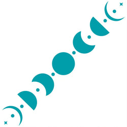 50CM Car Sticker Moon Phase Line Row Stars Rear Glass Mystery Witch Stickers Windshield Banner Decoration Vinyl Decals (ONLINE ORDER ONLY)