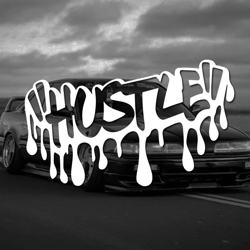 HUSTLE Sticker,Car Stickers, Vinyl Decals - For Cars, Trucks, Walls, Laptops, Windows, Motorcycles, Bumpers Or Crafts (Online Order Only)
