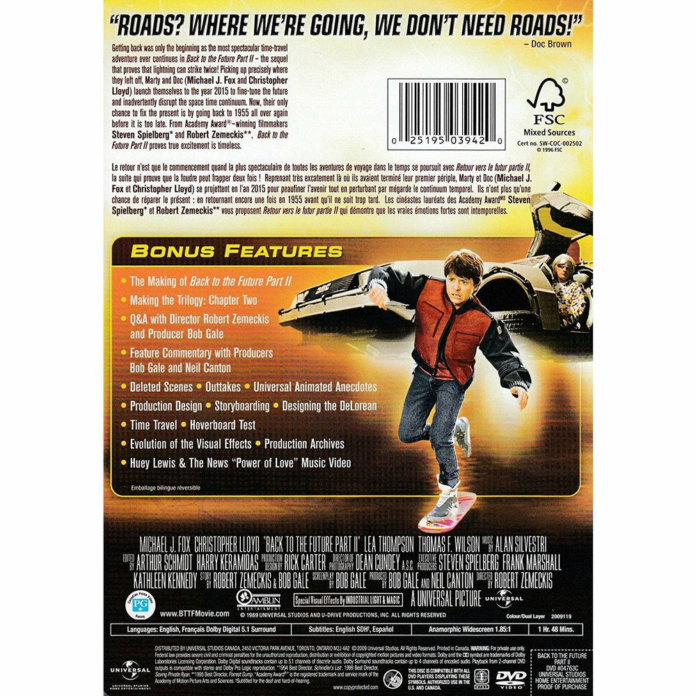 Back to the Future Part II (DVD) (ONLINE ORDER ONLY)