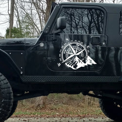 Compass Mountain Car Sticker Sports Jungle Adventure Spirit Personality Body Styling Vinyl Decals All Vehicles Suitable For (ONLINE ORDER ONLY)